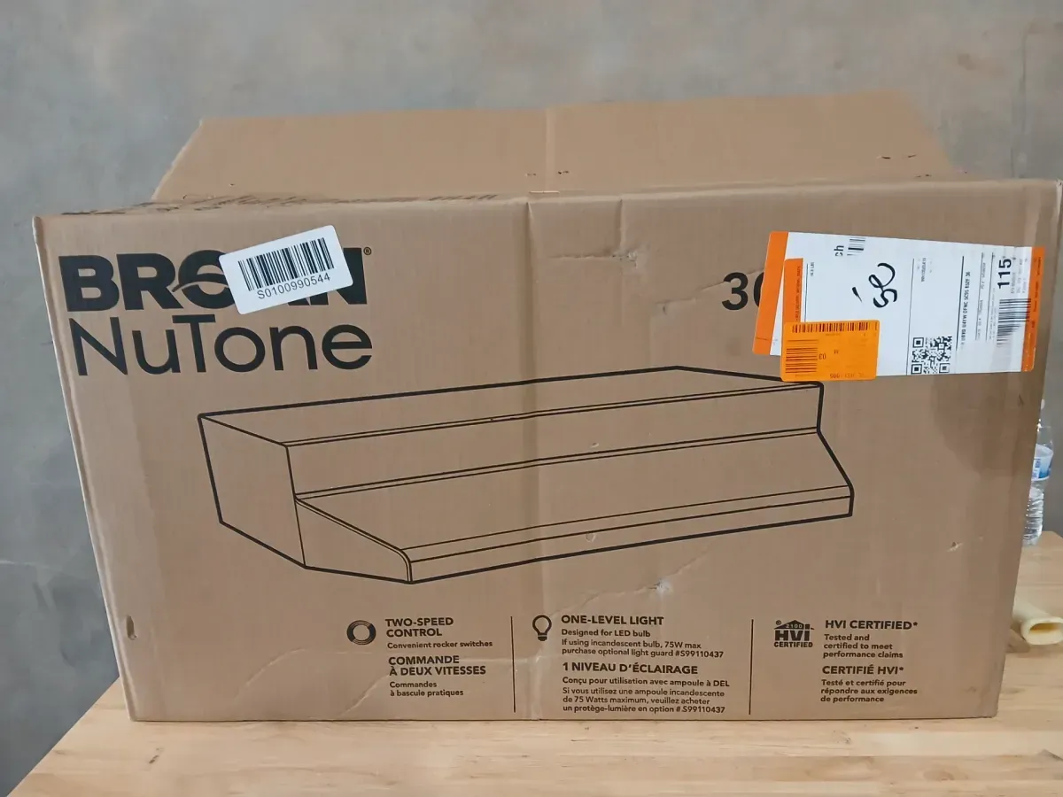 41000 Series 30 in. Ductless Under Cabinet Range Hood with Light in Black - image 3