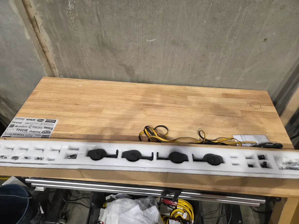 51 in. Black Double Bi-Fold Top Mount Sliding Barn Door Track and Hardware Kit-Door Not Included - image 4