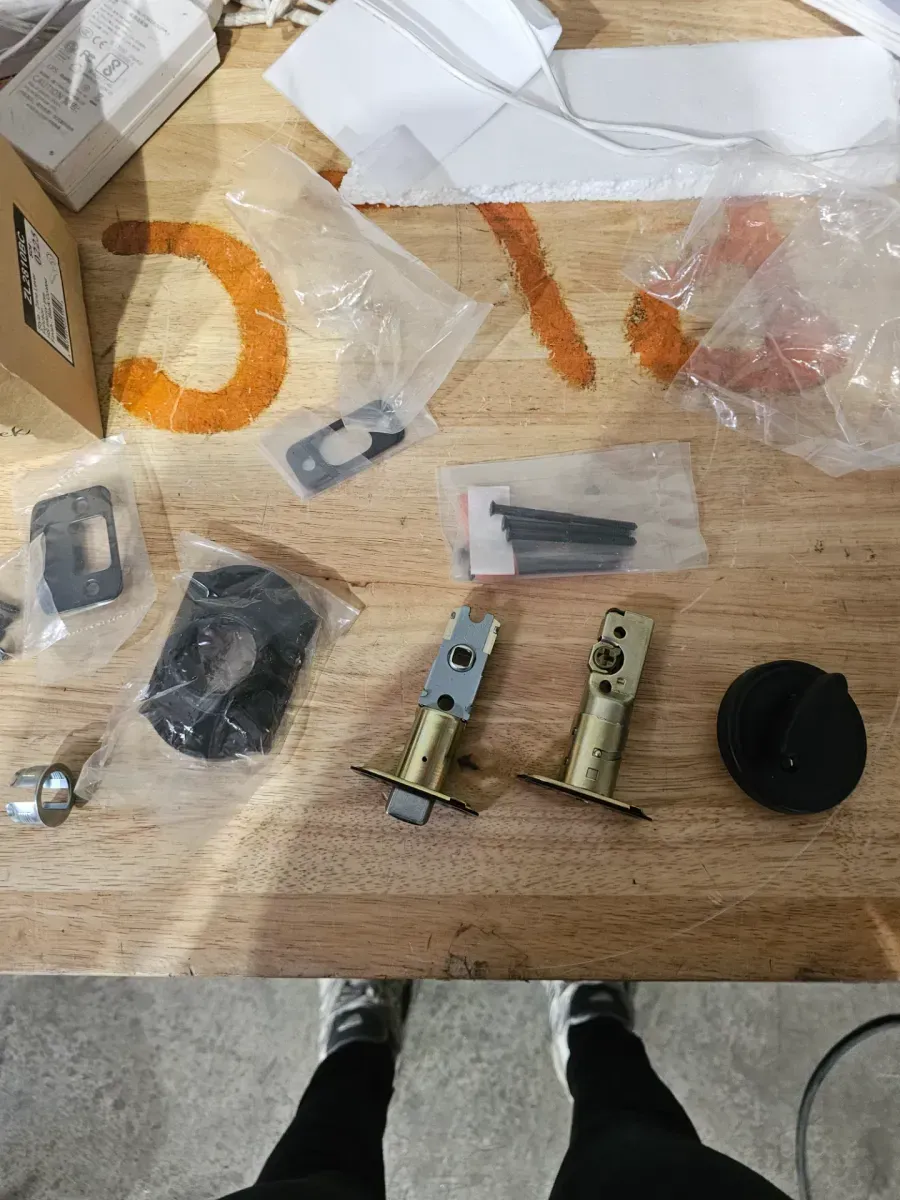 Copper Creek Zane Left Handed Sectional Single Cylinder Interior Door Handleset with Interior Thumbturn and Round Rose - image 2