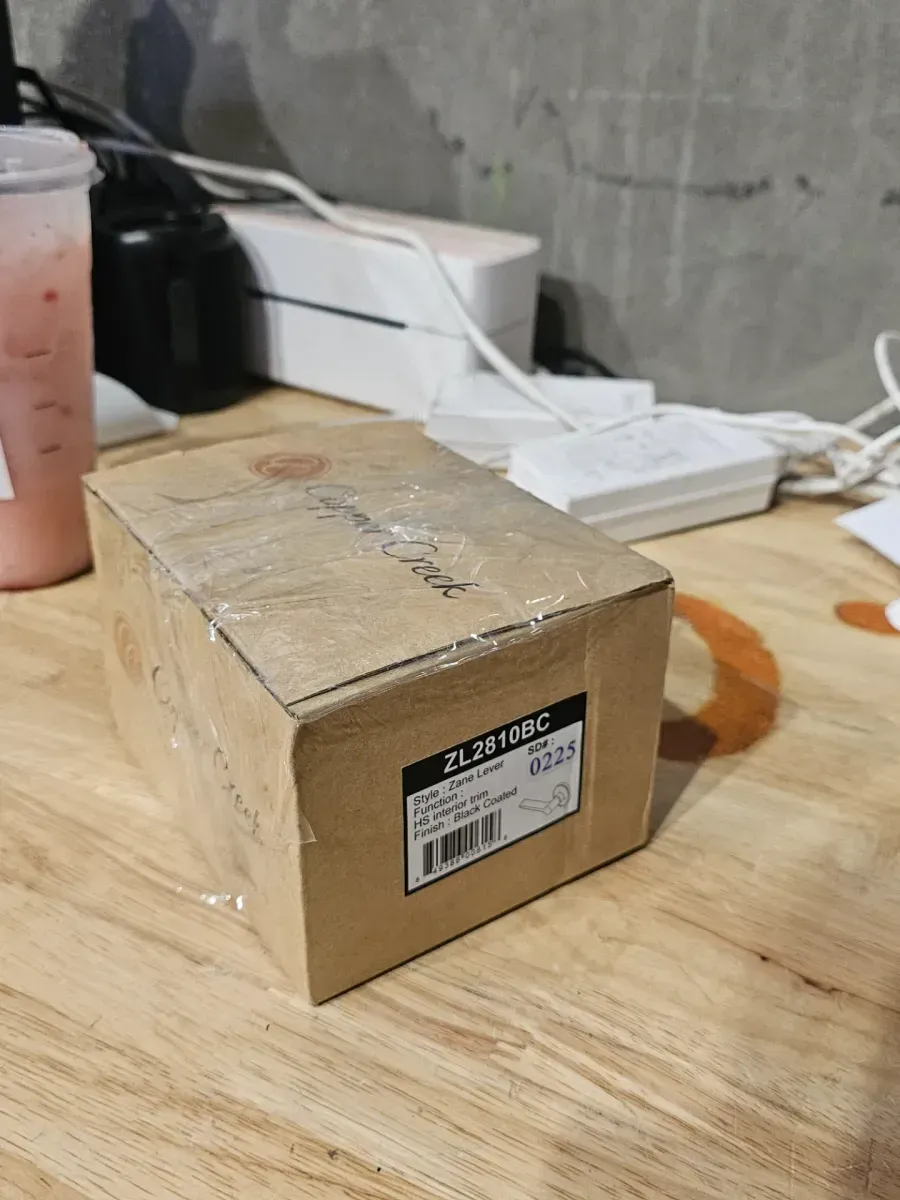 Copper Creek Zane Left Handed Sectional Single Cylinder Interior Door Handleset with Interior Thumbturn and Round Rose - image 3