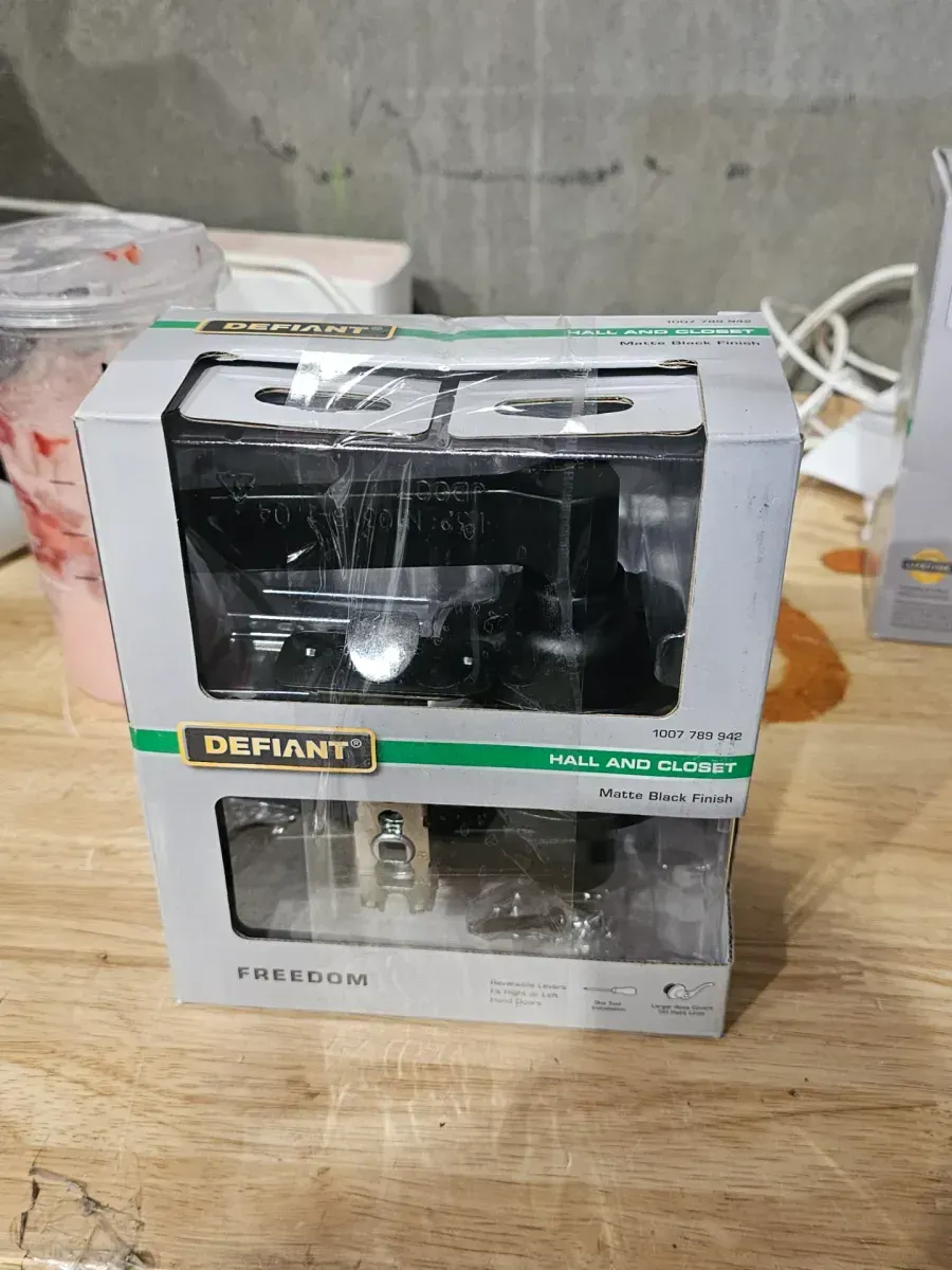 Freedom Matte Black Hall/Closet Door Lever 8-Pack - image 4