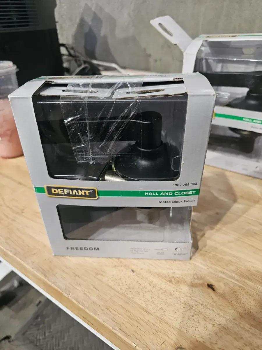 Freedom Matte Black Hall/Closet Door Lever 8-Pack - image 4