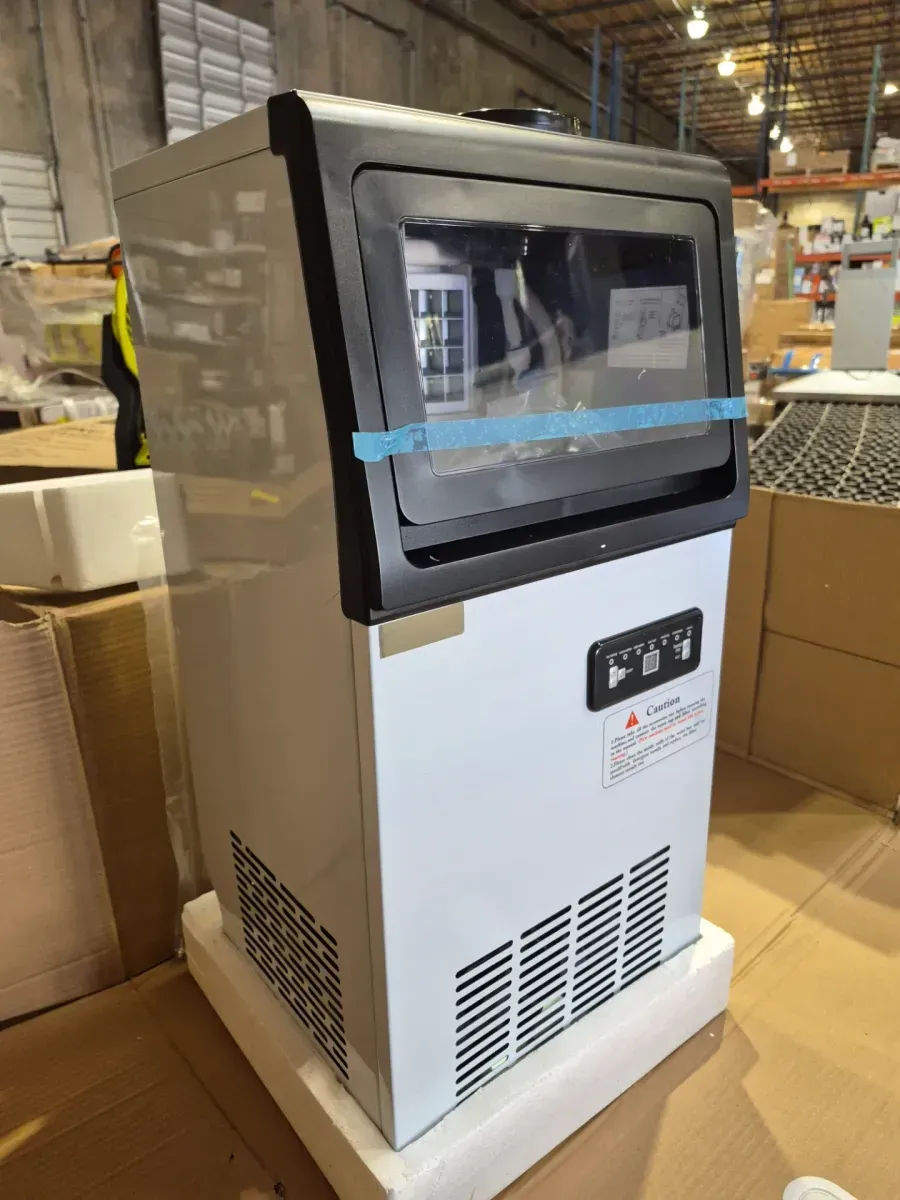 13.78 in. 110 lb.Full Size Cubes Commercial Freestanding/Built-in Ice Maker in Stainless Steel with 20lb. Storagebin - image 4