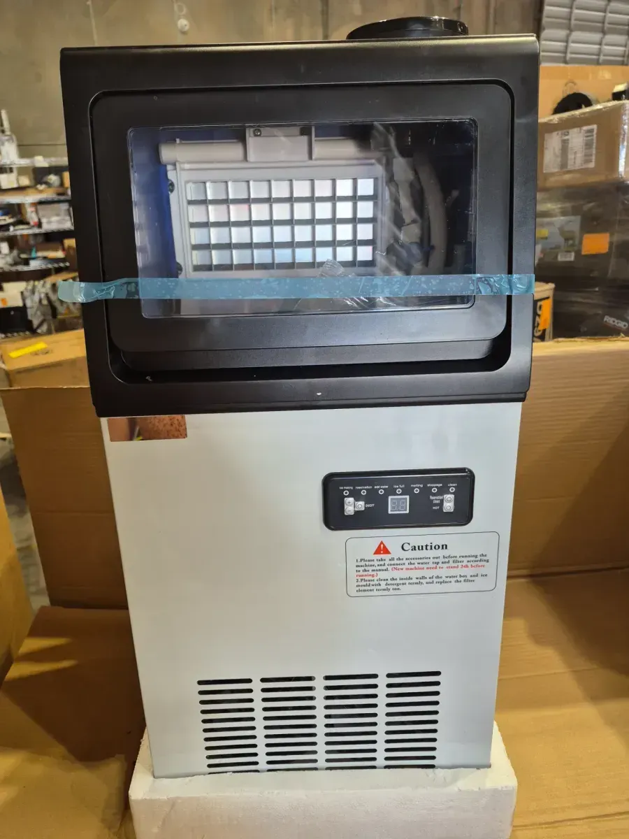 13.78 in. 110 lb.Full Size Cubes Commercial Freestanding/Built-in Ice Maker in Stainless Steel with 20lb. Storagebin - image 6