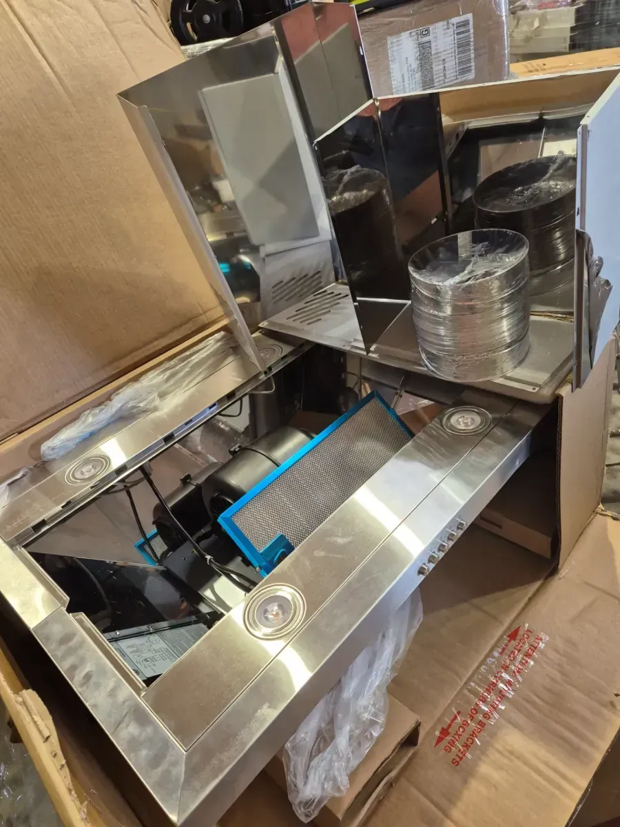 Siena 30 in. 350CFM Convertible Kitchen Island Pyramid Range Hood in Stainless Steel w/ Charcoal filters and LED Lights - image 5