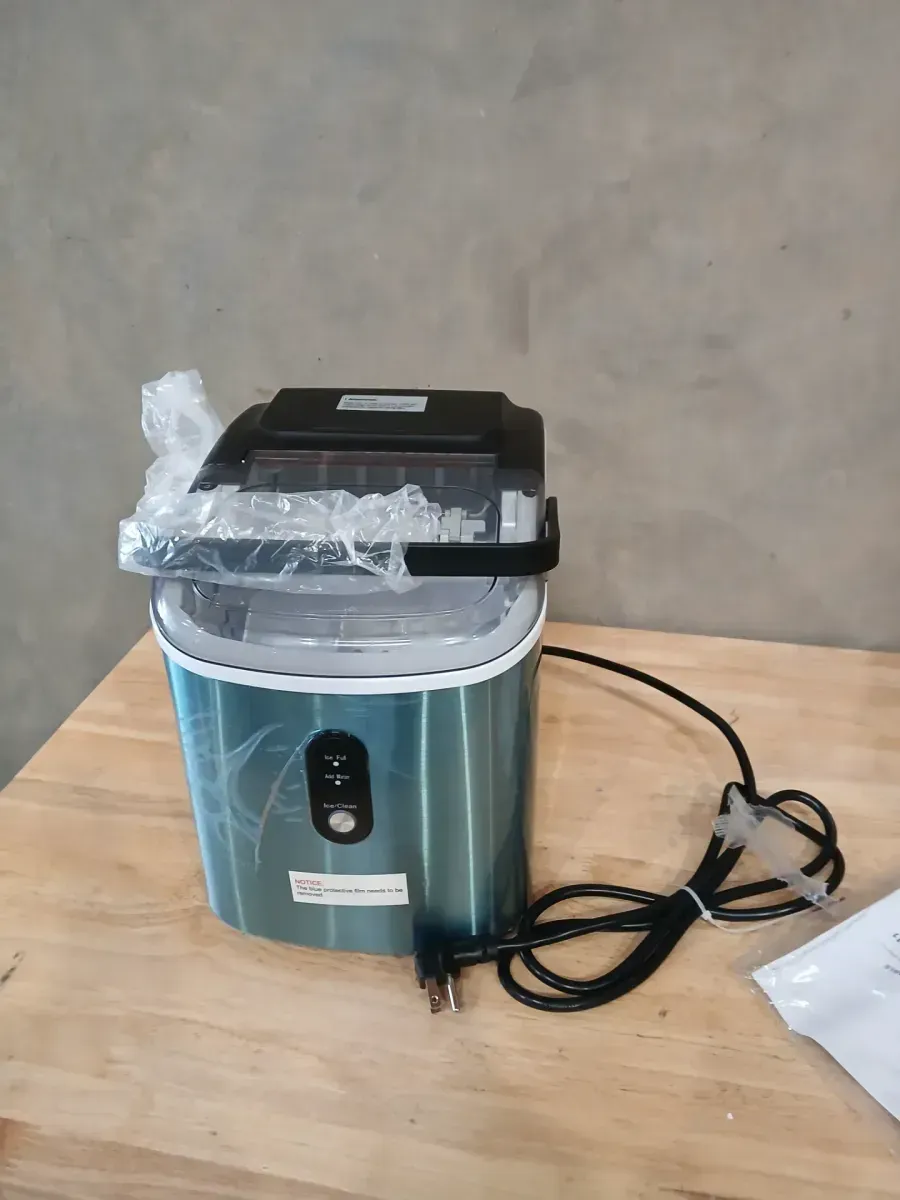 9 in. 26.5lb./24H Bullet Ice Countertop Portable Ice Maker in Silver 9 Cubes/6Mins Auto-Cleaning, with Basket and Scoop - image 4