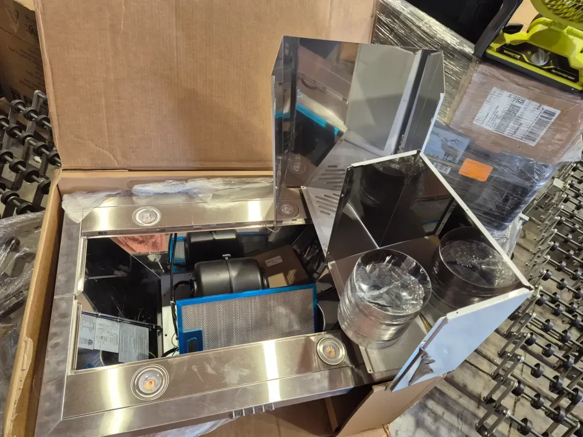 Siena 30 in. 350CFM Convertible Kitchen Island Pyramid Range Hood in Stainless Steel w/ Charcoal filters and LED Lights - image 6