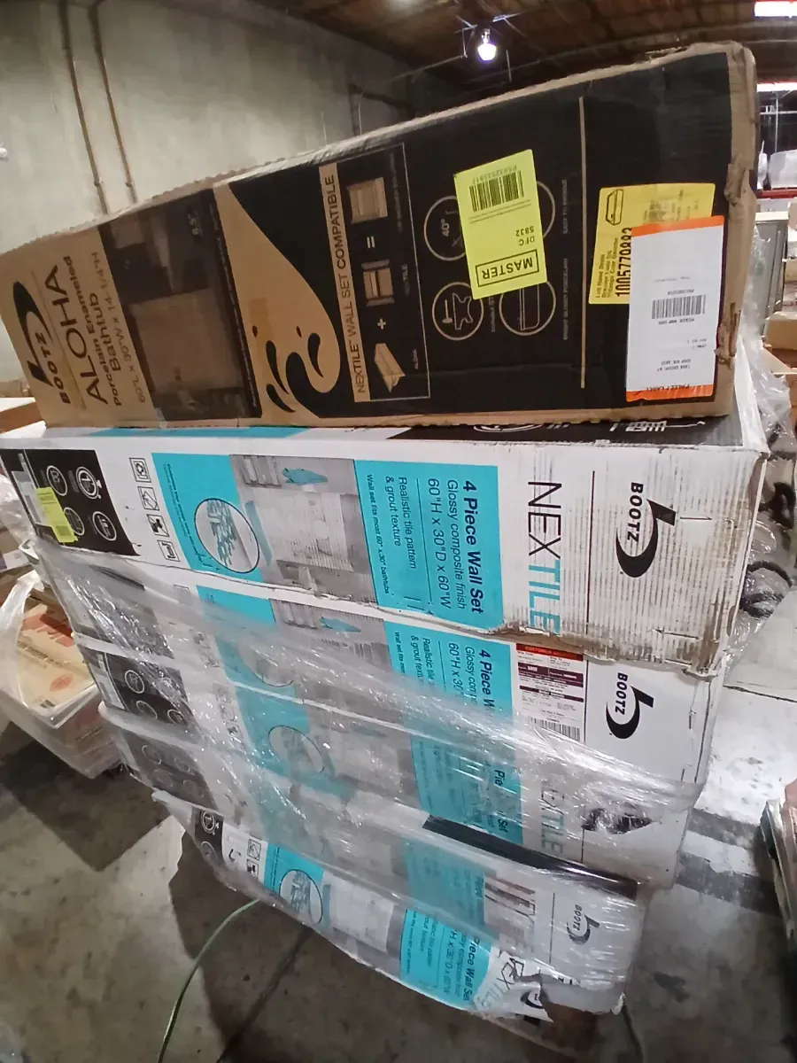 Bootz Aloha Porcelain Enameled Bathtub with Nextile 4-Piece Wall Surround Set - image 2