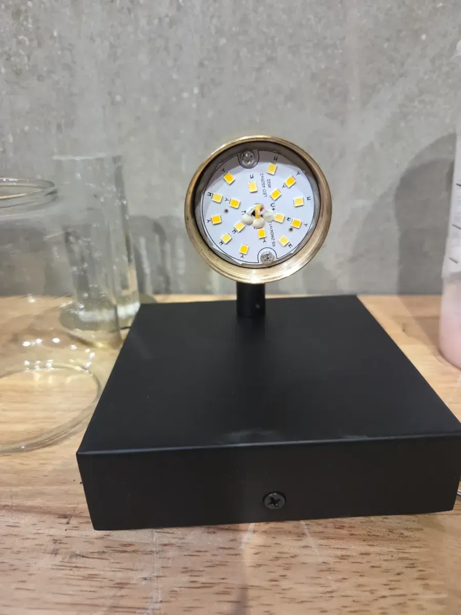 Champagne Globe 5 in. 1-Light Black and Gold Modern Dimmable Integrated LED 5 CCT Wall Sconce for Bathroom - image 2