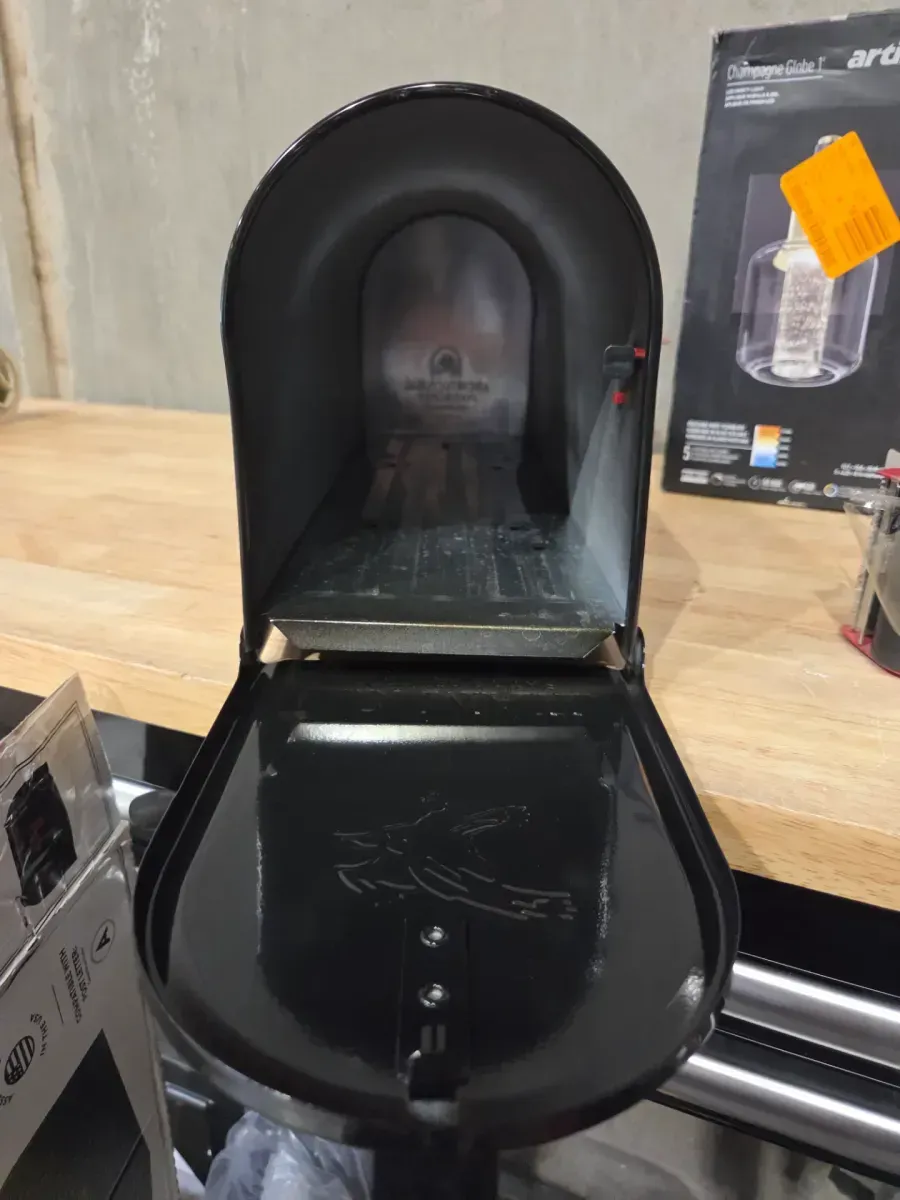 Elite Black Medium Steel Post Mount Mailbox, Aluminum Top Mount Post and 2 lb. PostFix Mix Combo - image 3