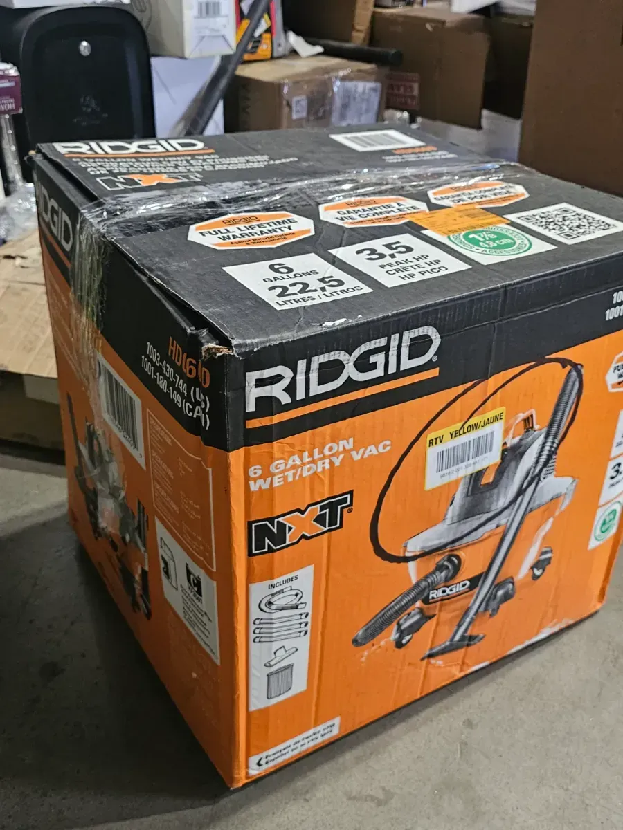 RIDGID 6 Gal. 3.5 Peak HP NXT Shop Vacuum Wet Dry Vac with General Debris Filter, Locking Hose and Attachments HD06001 - image 8