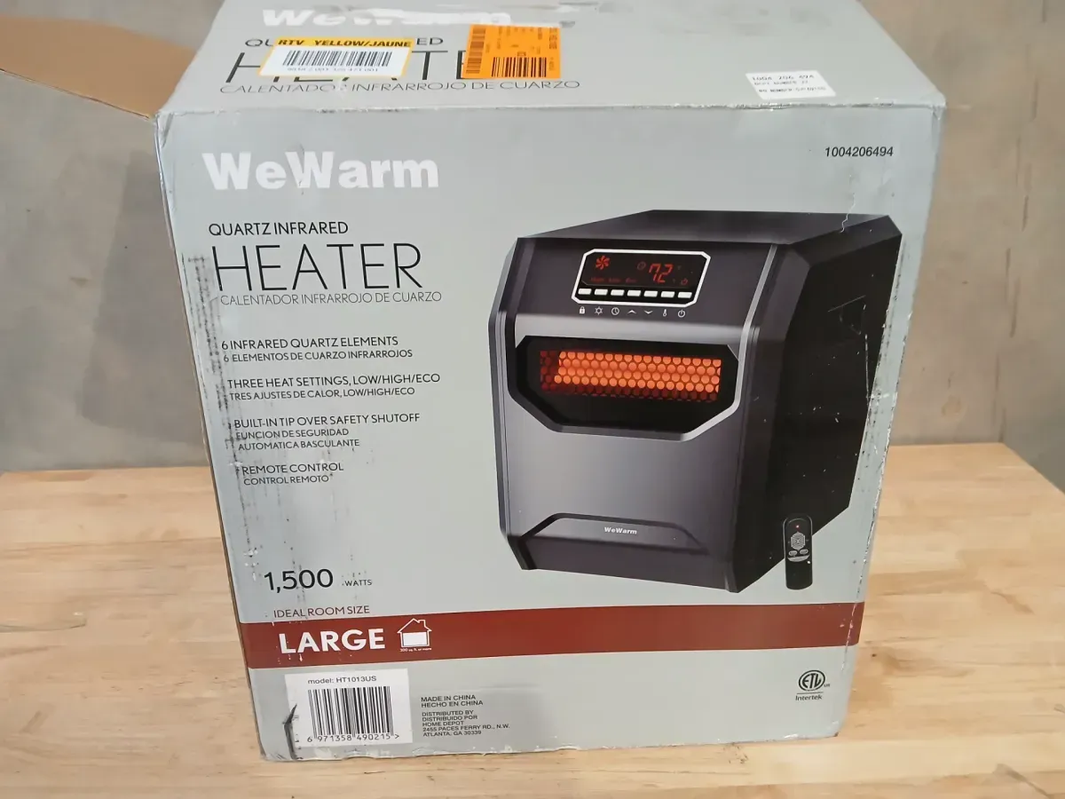 WeWarm Infrared Quartz Space Heater with Remote Control - image 3