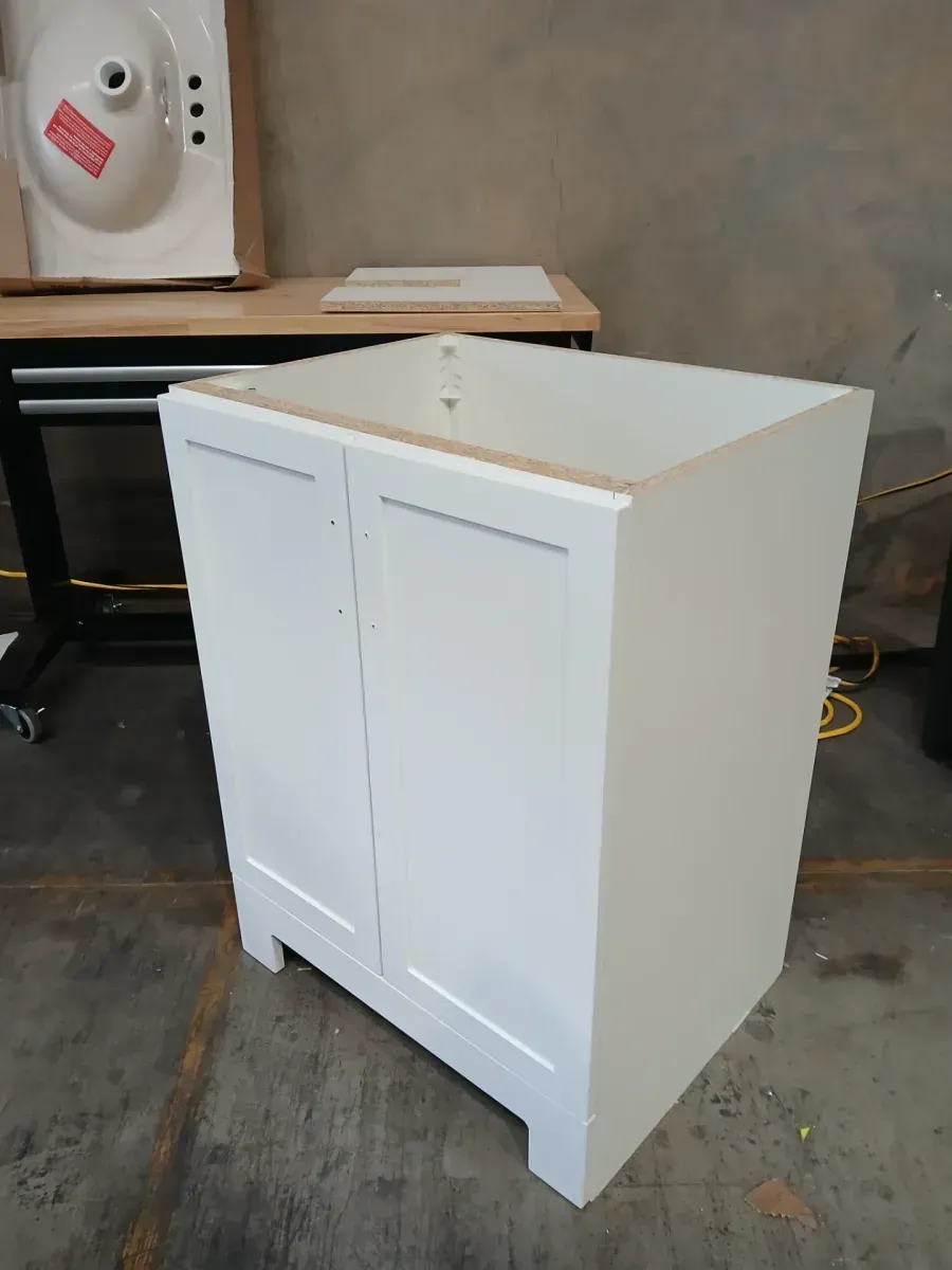 Oakley 25 in. Single Sink White Bath Vanity with White Cultured Marble Top (Assembled) - image 4