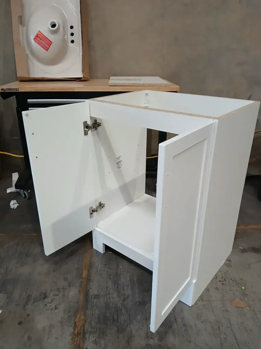 Oakley 25 in. Single Sink White Bath Vanity with White Cultured Marble Top (Assembled) - image 5