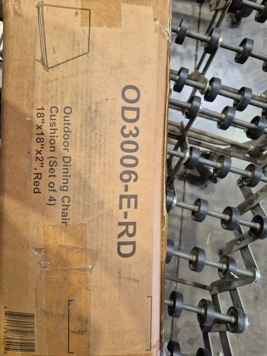 Set of 4 Red Outdoor Patio Chair Seat Cushions with Ties - image 2