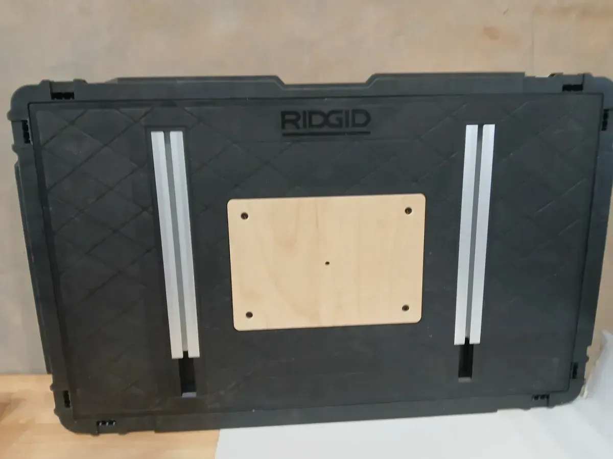 22 in. W x 34.6 in. D Portable Work Table with Plastic Top and Wood Router Plate - image 7