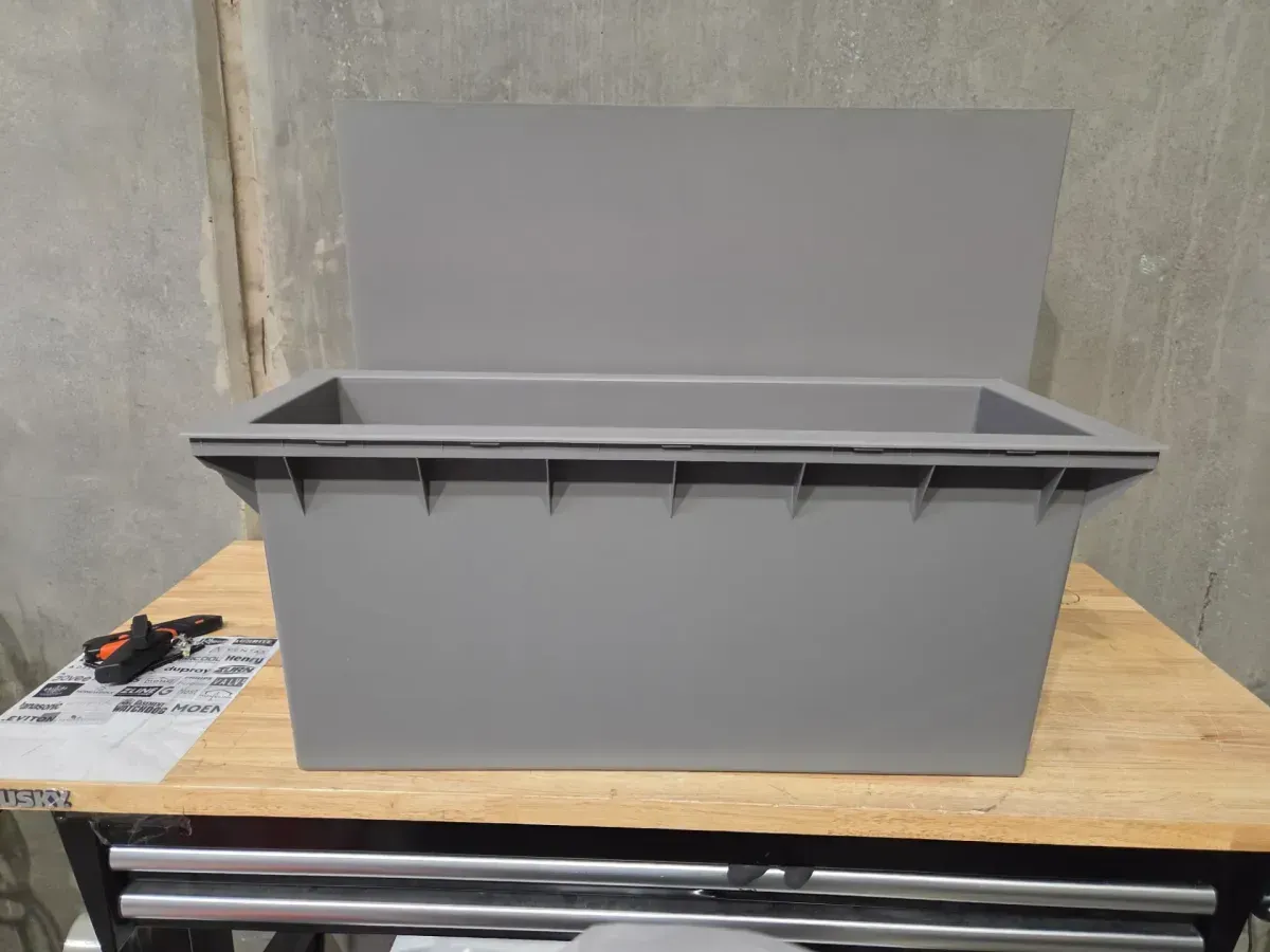 Block Span Extra Large Gray Plastic Rectangular Planter with Drainage Holes(12 in. L x 30 in. W x 24 in. H) - image 4