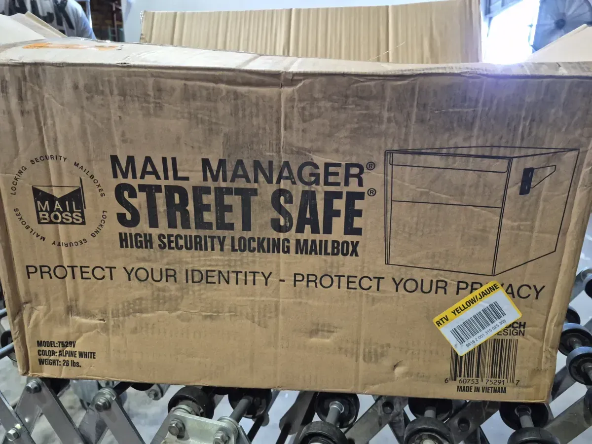 Mail Manager Street Safe Alpine White Post-Mount Mailbox with Reinforced Rear Locking System - image 2