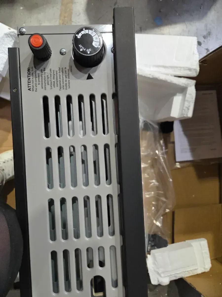 Direct Vent Natural Gas Wall Furnace with Thermostat, 17,000 BTU. Professional Vent Kit Included in Box. Gray/Black - image 3