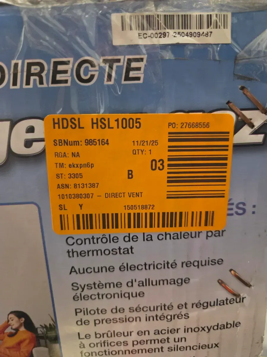 Direct Vent Natural Gas Wall Furnace with Thermostat, 17,000 BTU. Professional Vent Kit Included in Box. Gray/Black - image 2