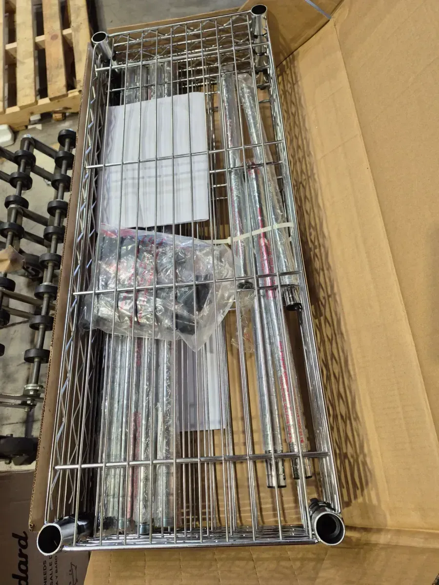 4-Tier Steel Wire Shelving Unit in Chrome (36 in. W x 54 in. H x 14 in. D) - image 5