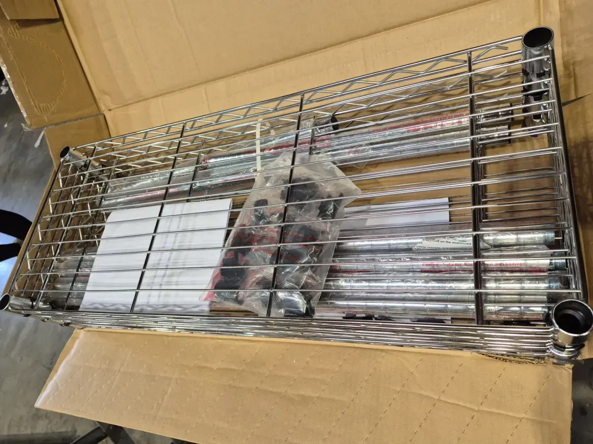 4-Tier Steel Wire Shelving Unit in Chrome (36 in. W x 54 in. H x 14 in. D) - image 7