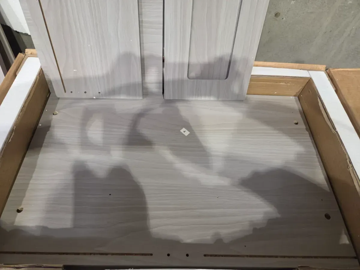 Beige Wood Grain 3-Drawer 23.6 in. W Nightstand, End Table for Bedroom or Livingroom - image 3