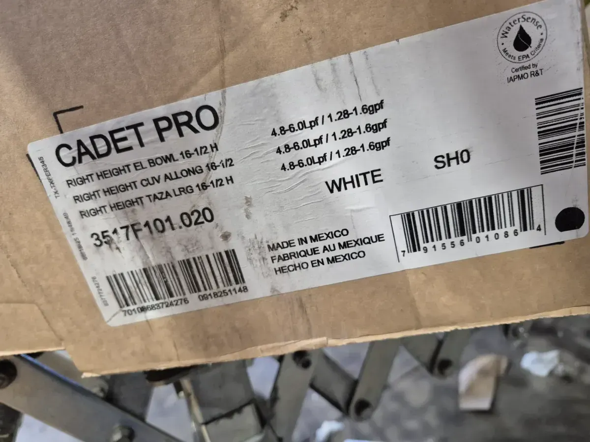 Cadet Pro 14 in. Compact Tall Height Elongated Toilet Bowl Only in White - image 2