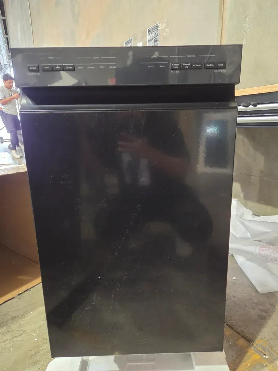 18 in. Front Control Built-In Dishwasher in White with 6-Cycles, in Stainless Steel Tub, Heated Dry, ENERGY STAR, 52 dBA - image 1