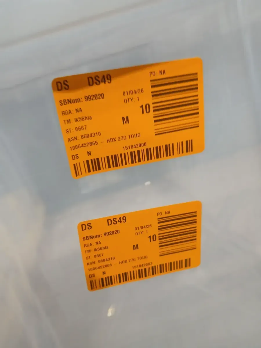 ***pack of 4*** HDX 27 Gal. Tough Storage Tote in Clear with Yellow Lid - image 4