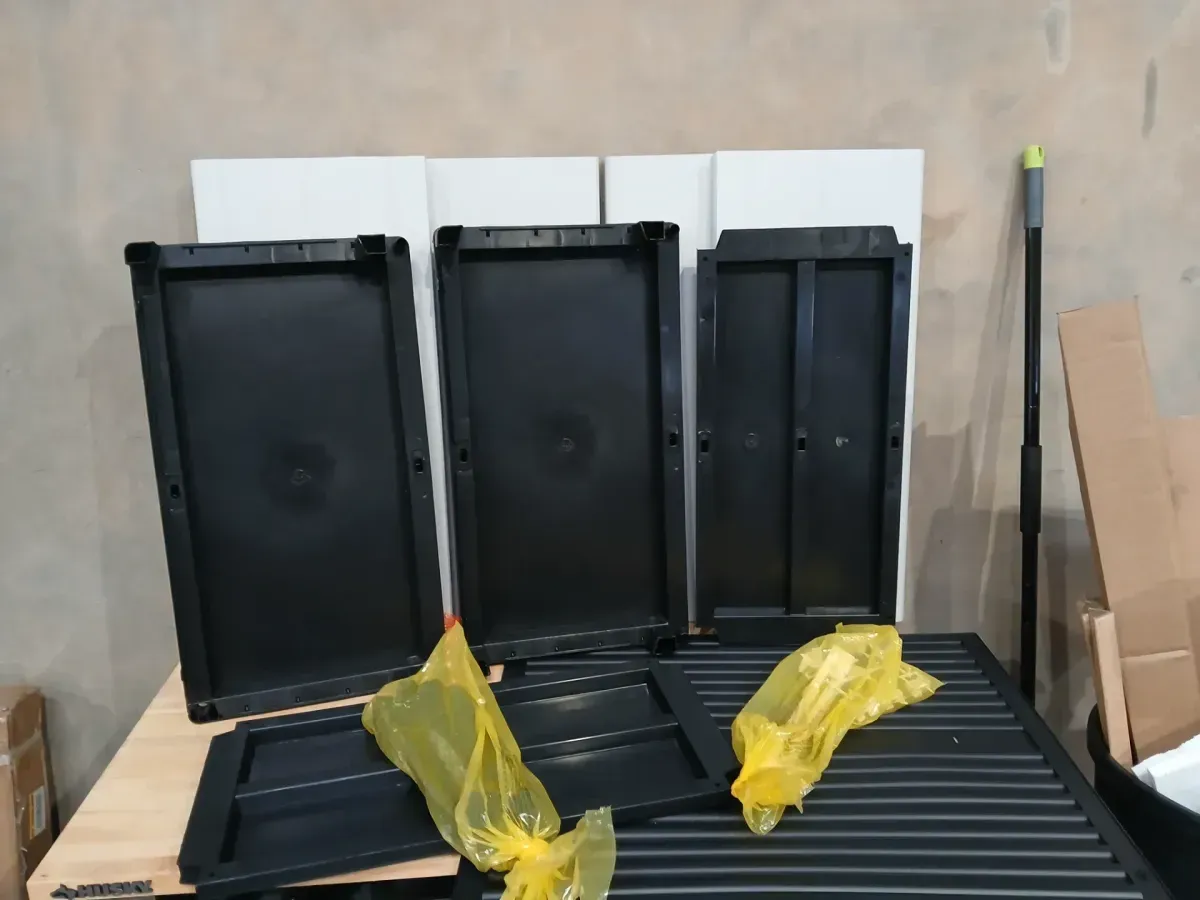 Premium Grey Resin Freestanding Cabinet Combo: 35 in.x71.7 in.x18.5 in. 4-Shelf & 26.9 in.x33.8 in.x15.8 in. 2-Shelf - image 5