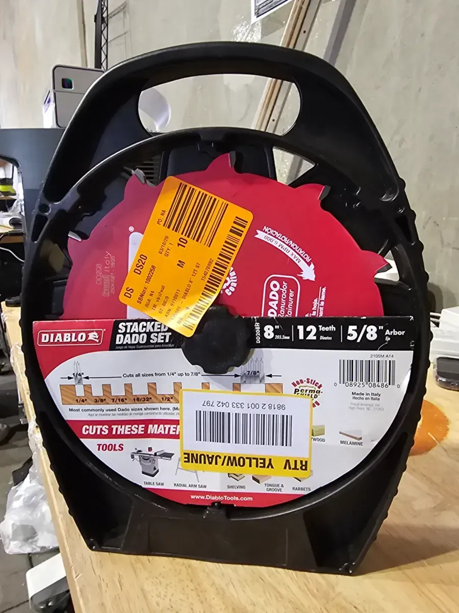 8in. x 12-Teeth Carbide Stacked Dado Saw Blade Set - image 4