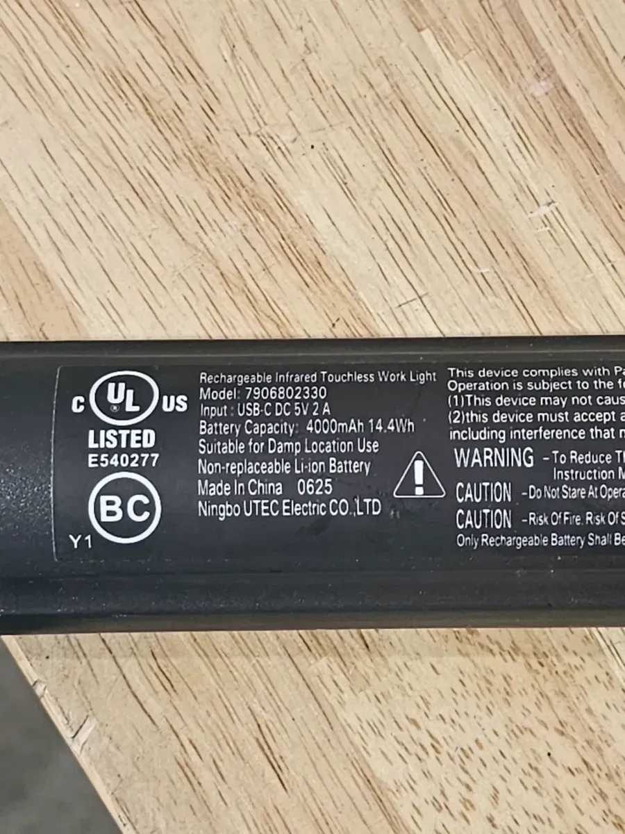 2500 Lumen LED Rechargeable Infrared Touchless Work Light - image 4