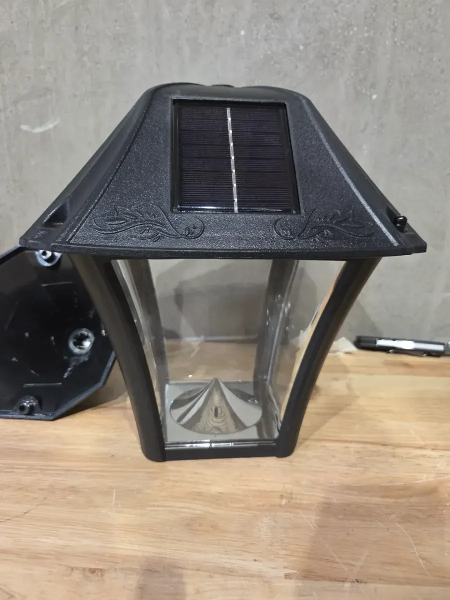 Baytown II Bulb Black Outdoor Solar Post Light, Weather Resistant Dusk to Dawn LED, Wall Sconce and Pier Base - image 2