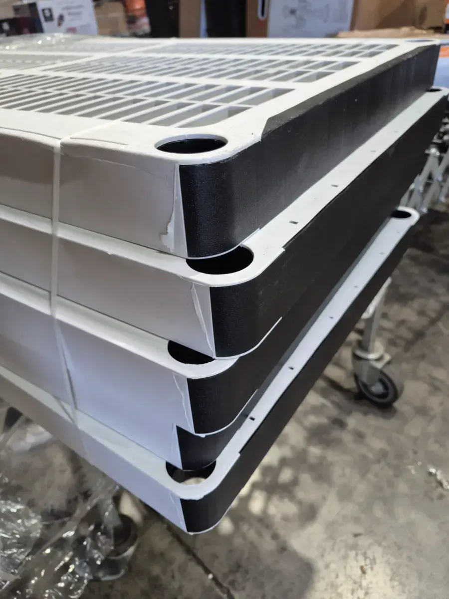 HDX 5-Tier Easy Assembly Multi-purpose Plastic Garage Storage Shelving Unit in Gray (36 in. W x 72 in. H x 24 in. D) - image 5