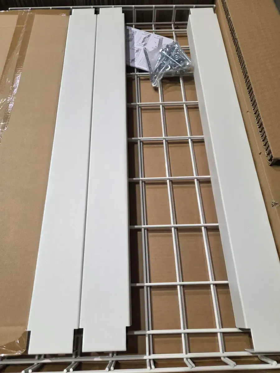 97.5 in. W x 43.75 in. H x 32 in. D Adjustable Metal Overhead Garage Storage Rack in White - image 3