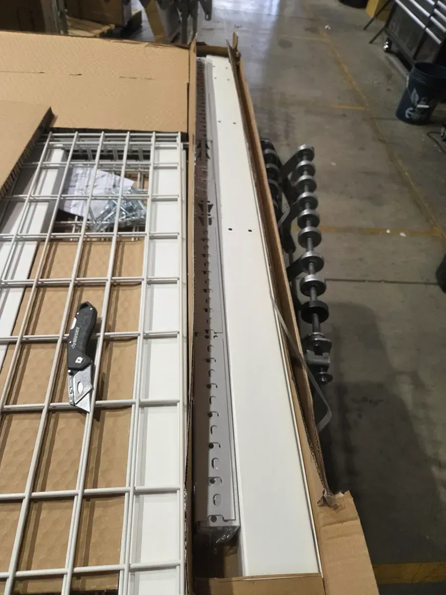 97.5 in. W x 43.75 in. H x 32 in. D Adjustable Metal Overhead Garage Storage Rack in White - image 5