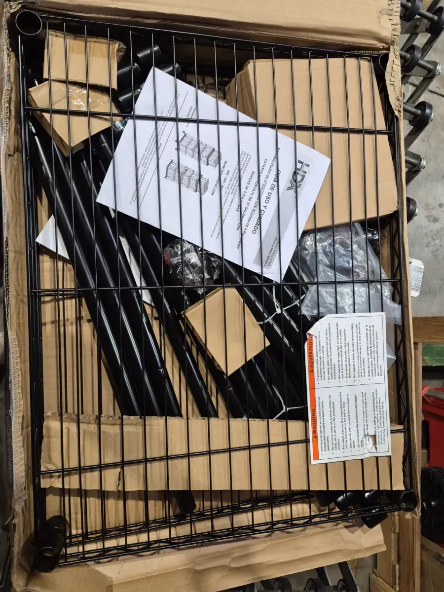 Steel Wire Garage Storage Bin Rack with Casters for 27 Gal. Tough Totes in Black (22 in. W x 69 in. H x 28.5 in. D) - image 4