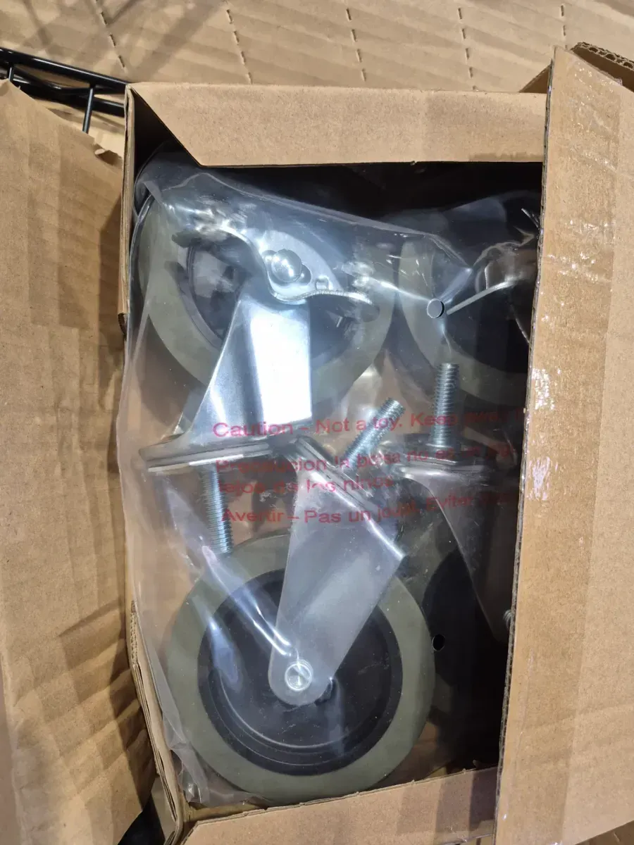 Steel Wire Garage Storage Bin Rack with Casters for 27 Gal. Tough Totes in Black (22 in. W x 69 in. H x 28.5 in. D) - image 5