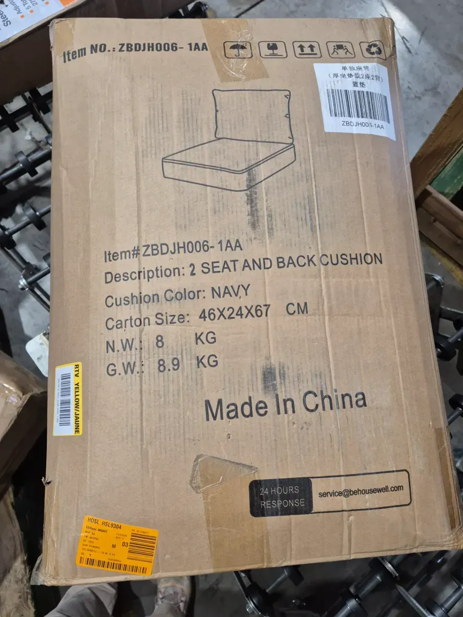 24 in. x 24 in. x 6 in. 6-Piece CushionGuard Outdoor Thicken Sofa Deep Seat Replacement Cushion Set in Blue - image 2