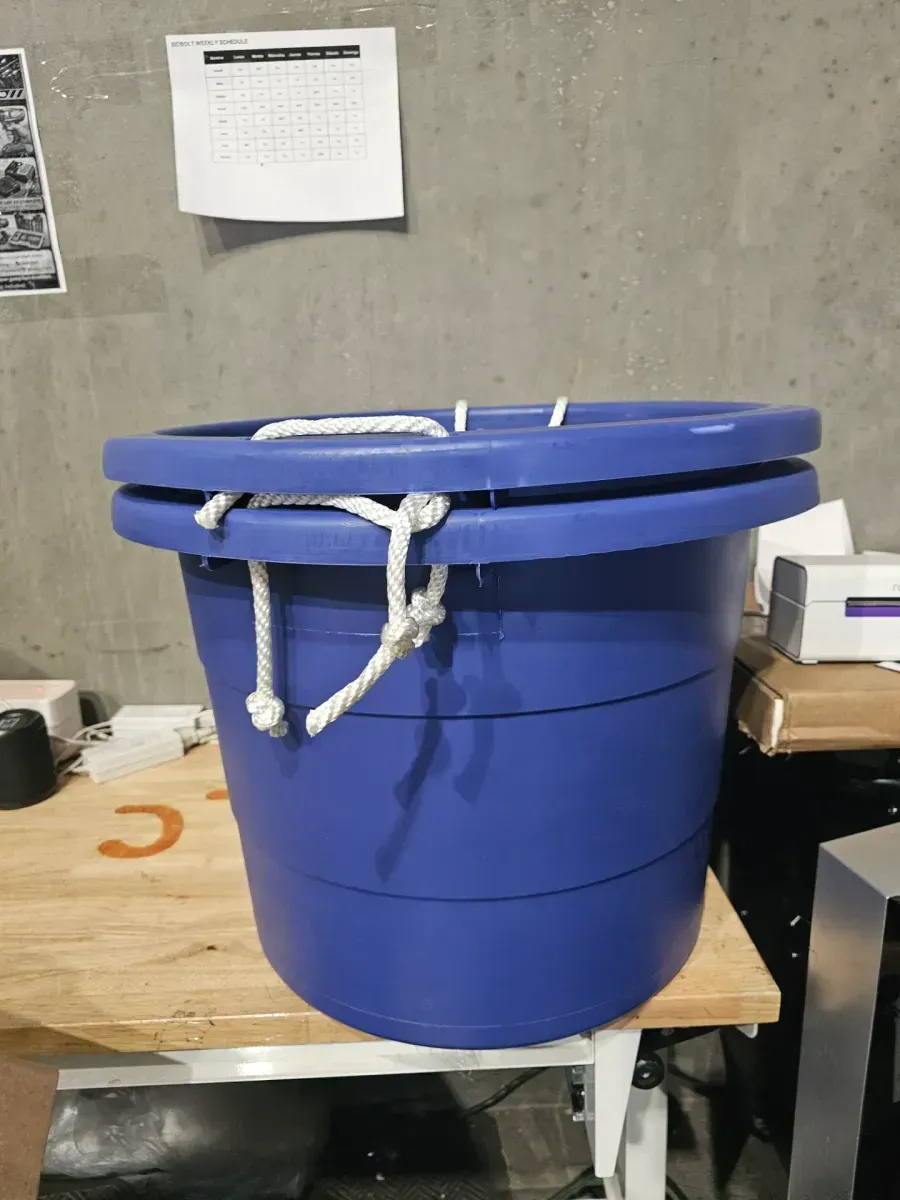 19 Gal. Rope Handle Tub, Blue (2-Pack) - image 2