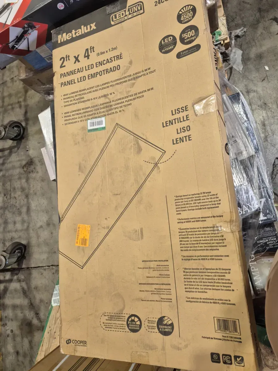 2 ft. x 4 ft. 4500 Lumens Integrated LED Flat Panel Light 4000K - image 2