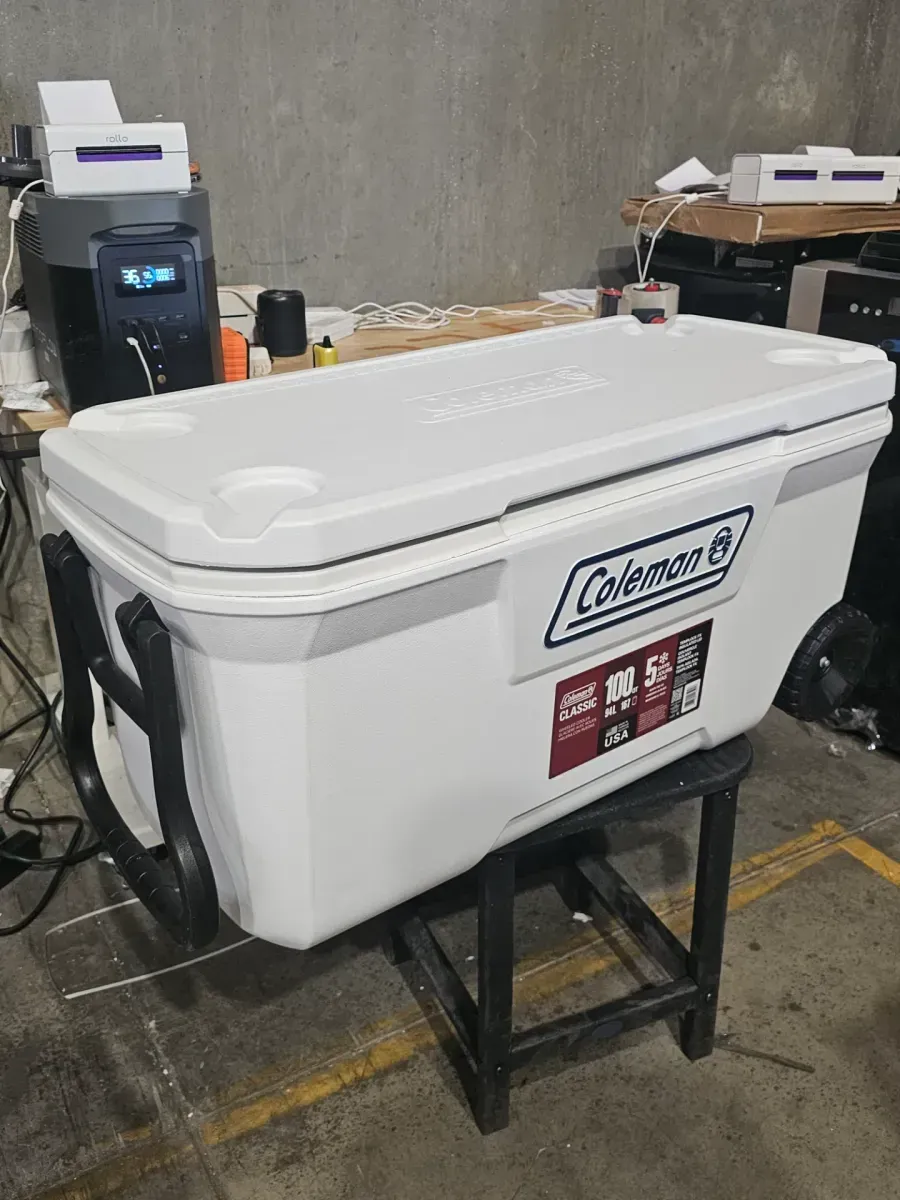 Classic 316 Series 100 qt. Marine Wheeled Hard Cooler, White - image 2