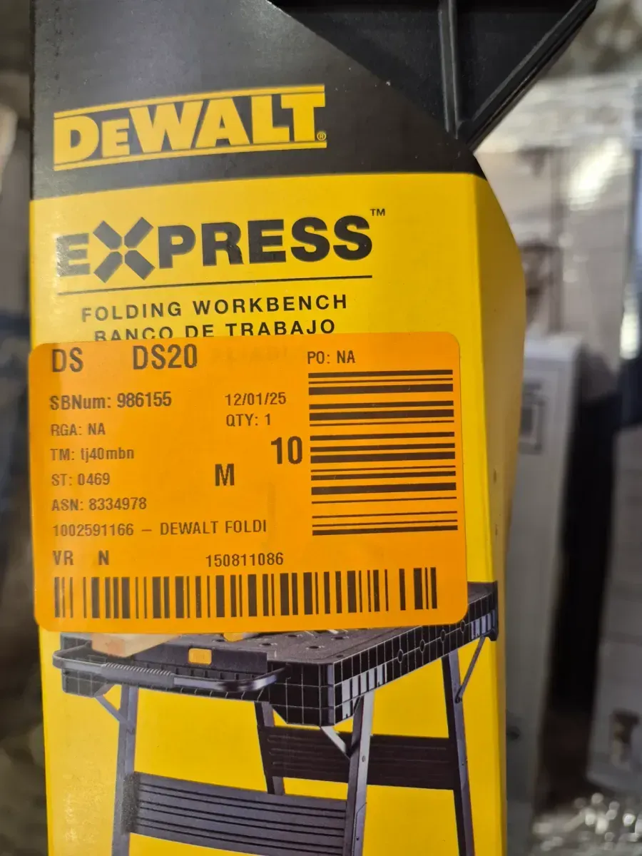 DEWALT 33 in. H Plastic Folding Portable Sawhorse Workbench - image 2