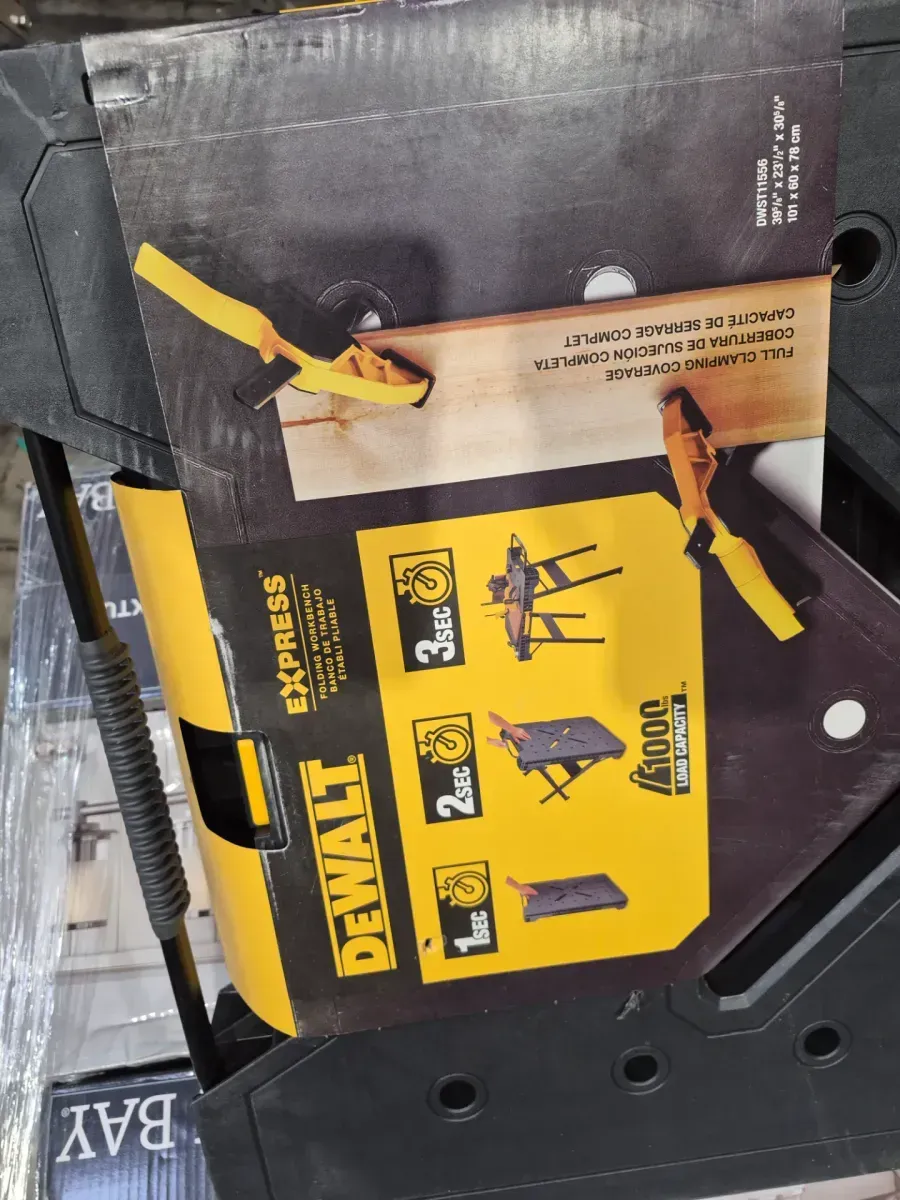 DEWALT 33 in. H Plastic Folding Portable Sawhorse Workbench - image 3