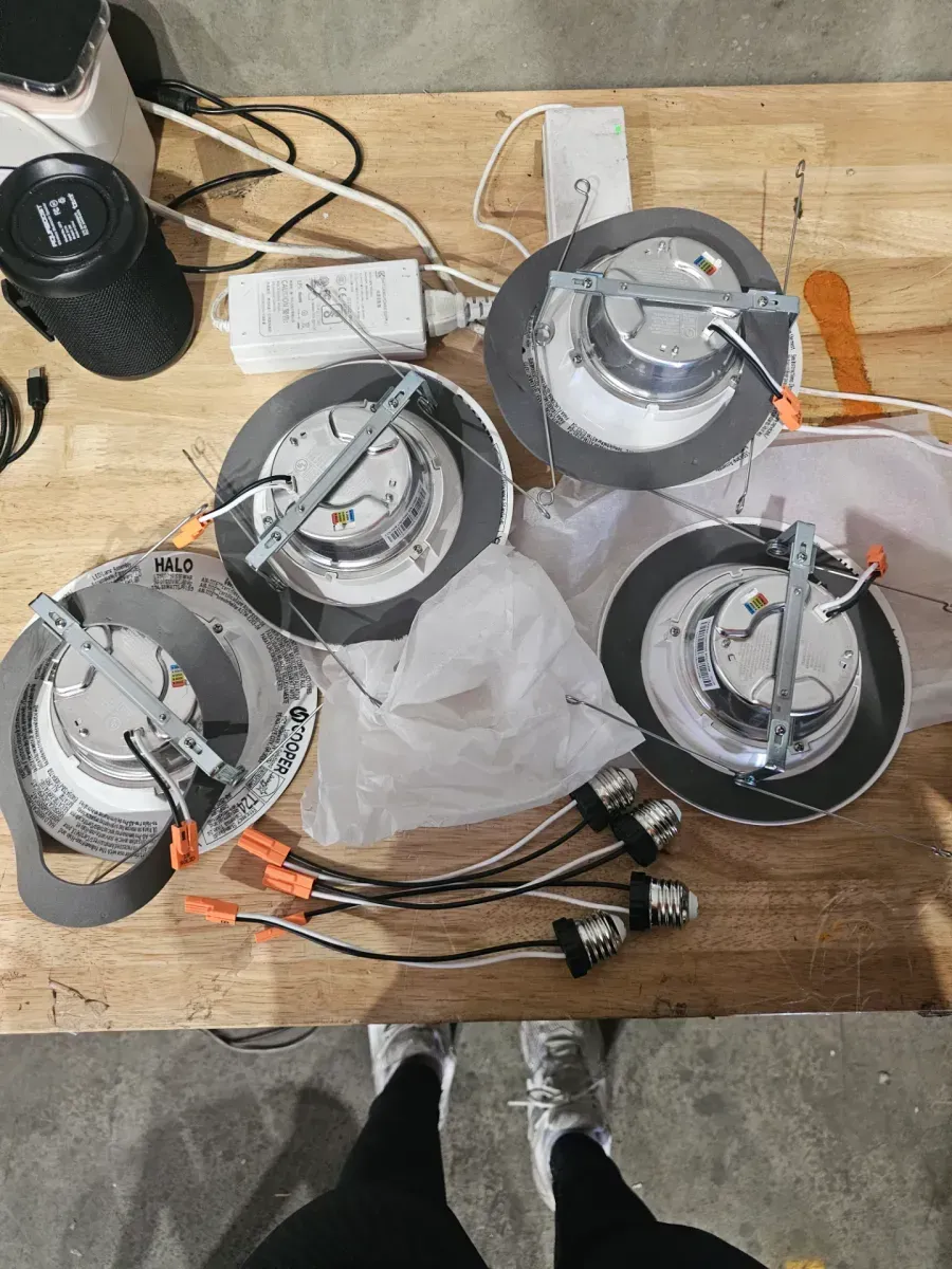 LT 5/6 in. Integrated LED Recessed Light Trim Retrofit Module with Baffle Trim 5CCT 750lm (4-Pack) - image 3