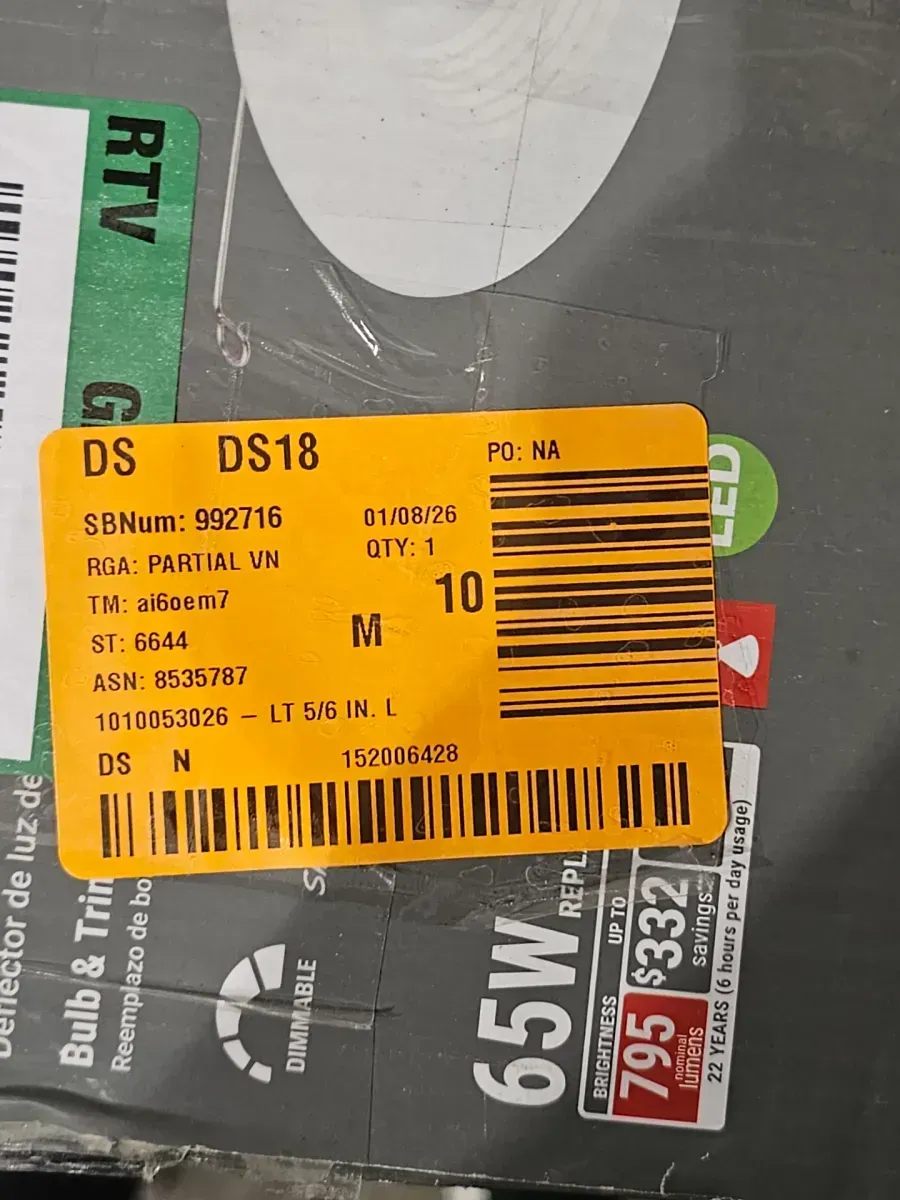 LT 5/6 in. Integrated LED Recessed Light Trim Retrofit Module with Baffle Trim 5CCT 750lm (4-Pack) - image 4