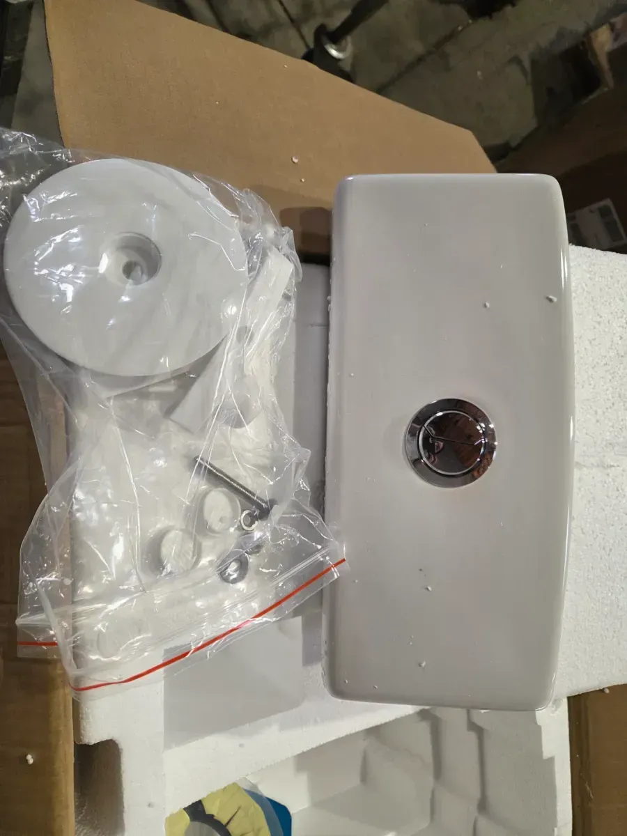 One-Piece 1.1/1.6 GPF Dual Flush Round Toilet in White Soft Close Seat Included - image 4