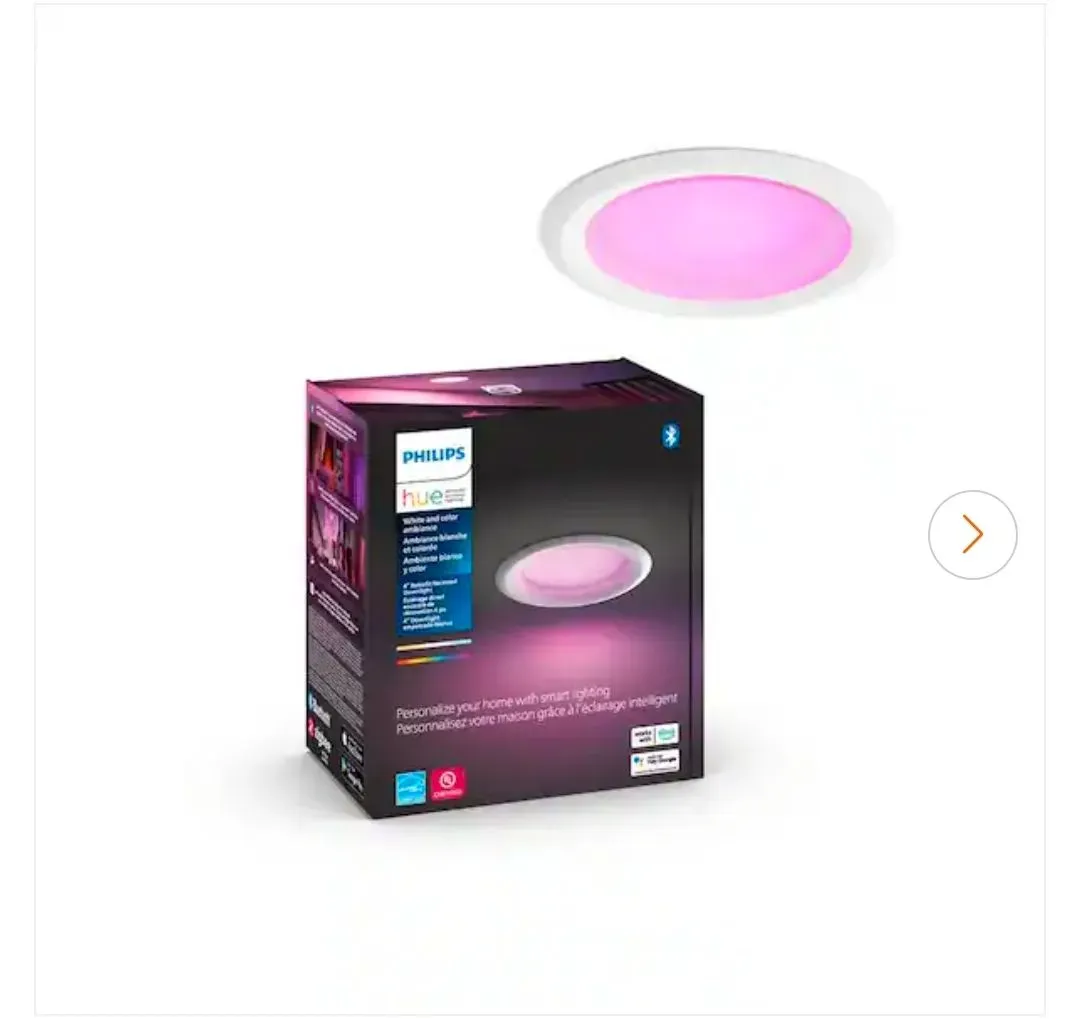 4 in. LED Color Changing Smart Recessed High Lumen Downlight with Bluetooth (1-Pack) - image 1