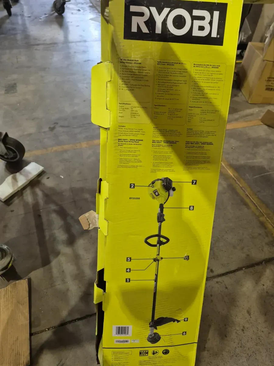 25 cc 2-Stroke Attachment Capable Full Crank Straight Gas Shaft String Trimmer - image 2